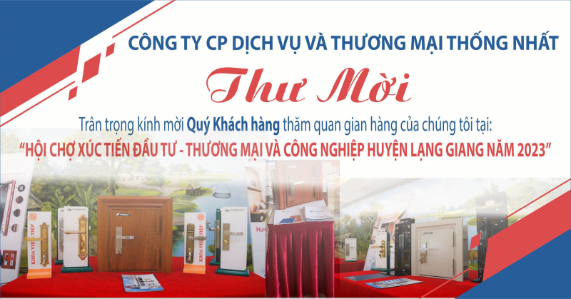 Thống Nhất tham gia trưng bày gian hàng tại: Hội chợ xúc tiến đầu tư - Thương mại và Công nghiệp huyện Lạng Giang năm 2023