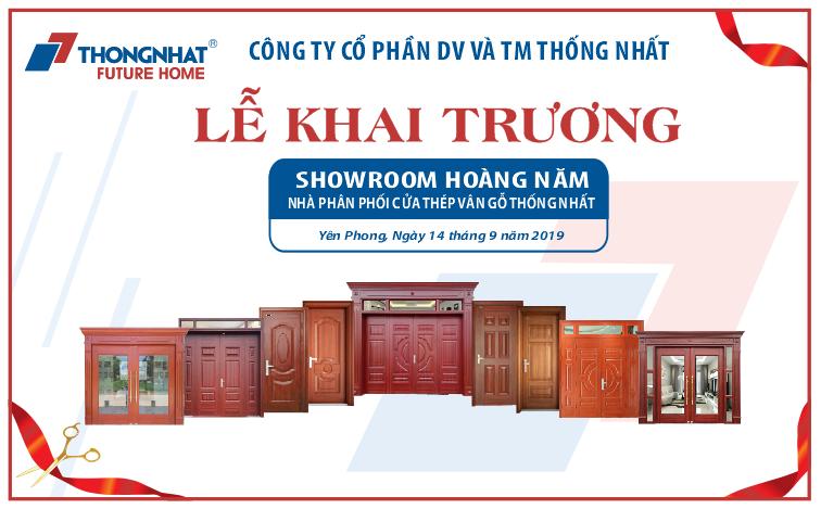 lễ khai trương đại lý cửa thép vân gỗ Hoàng Năm