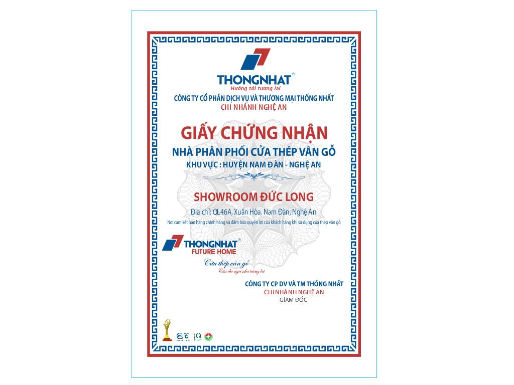giấy chứng nhận đại lý đức long